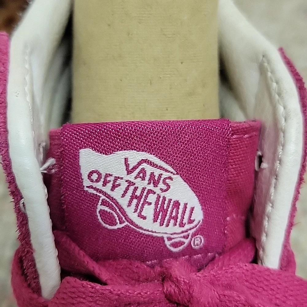 Vans Off The Wall Pink Glitter SK8 High-Top Sneakers, Sz 4 Kids skater school